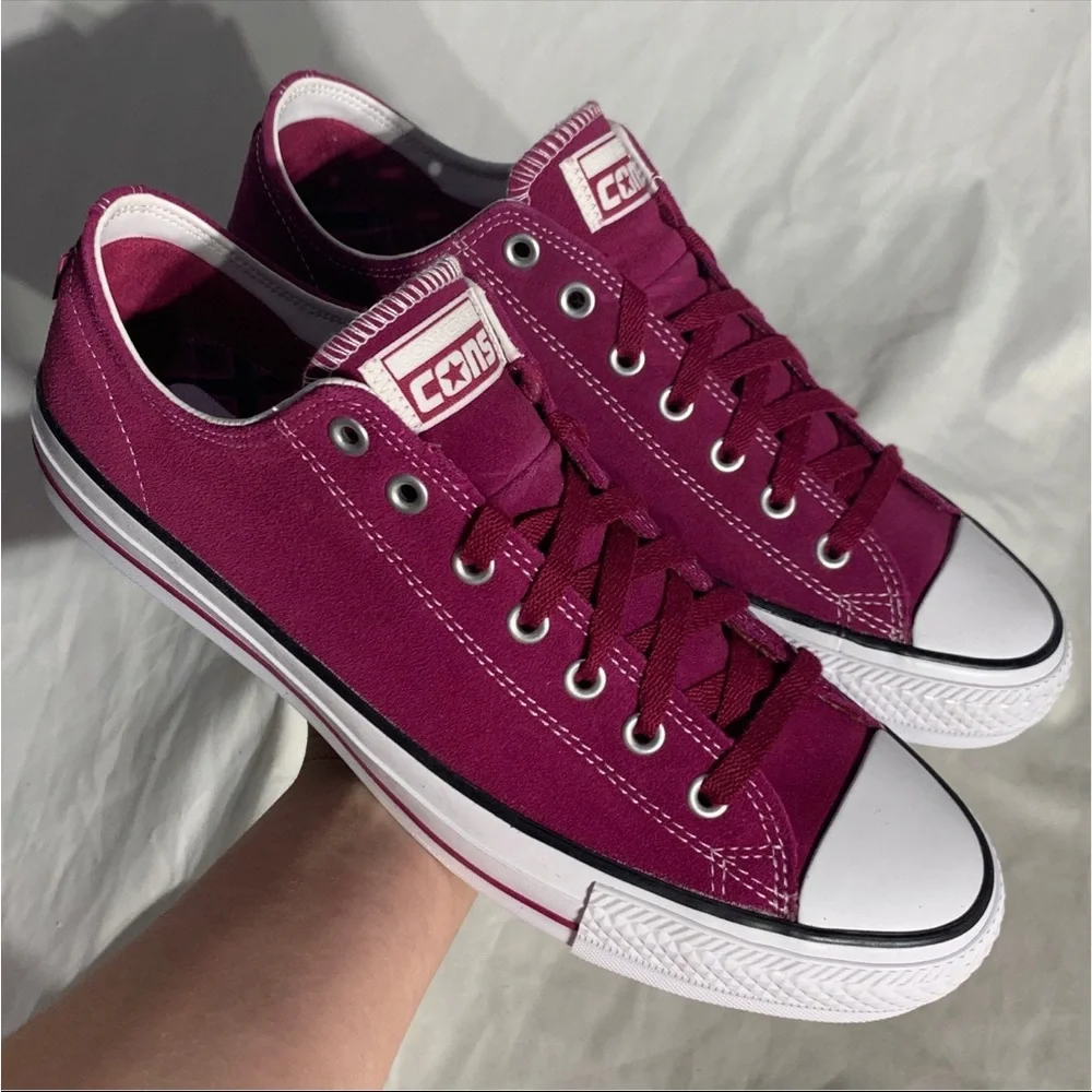 Converse Ctas Pro OX Shoes Purple White - New Without‎ Box - Picture 4 of 6